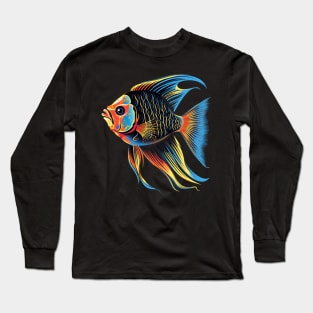 Angelfish Coloring Book Long Sleeve T-Shirt